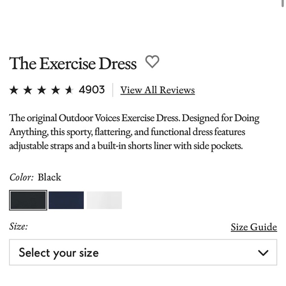 Purple Outdoor Voices exercise dress with biker shorts attached inside size M - Picture 7 of 7